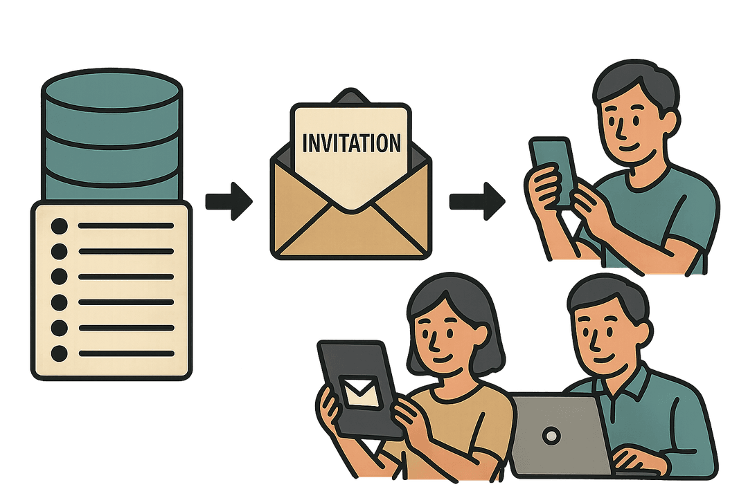 メール配信イラスト